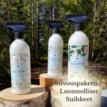 Siivouspaketti - Luonnolliset suihkeet