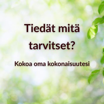 Kokoa oma kokonaisuutesi